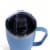 Manna™ Cozy™ Stainless Steel Coffee Mug - Blue Splatter Perspective: top