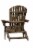 Mongo Dark Brown Wood Folding Adirondack Chair Perspective: top