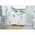 42 Inch Single Bathroom Vanity In White With Backsplash Perspective: top