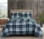 Coleman Casey Plaid King Quilt - Green/Blue Perspective: top