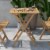 Martindale Solid Acacia Wood 24 Inch Square Portable Folding Patio Table with Slatted Top Perspective: top