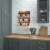 Campbell Wooden Wall Mount 12 Cup Mug Rack Organizer with Upper Storage Shelf and Metal Ha Perspective: top