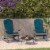 Savannah Set of 2 All-Weather Poly Resin Wood Adirondack Rocking Chairs Perspective: top