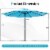 Costway 10Ft Outdoor Market Patio Table Umbrella Push Button Tilt Crank Lift Blue Perspective: top