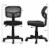 Costway Armless Office Chair Adjustable Swivel Computer Mesh Desk Chair Black Perspective: top