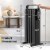Costway 1500W Electric Space Heater Oil Filled Radiator Heater W/ Foldable Rack Black Perspective: top