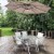 Costway 10' Hanging Umbrella Patio Sun Shade Offset Outdoor Market W/t Cross Base Beige Perspective: top