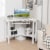 Costway Wooden Corner Desk With Drawer Computer PC Table Study Office Room White Perspective: top