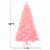 Costway 7.5Ft Hinged Artificial Christmas Tree Full Fir Tree New PVC w/ Metal Stand Pink Perspective: top