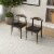 Blake Modern Dining Room and Kitchen Black Faux Leather Chair Set of 2 Perspective: top