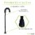 Foam Grip Round Handle Adjustable Walking Cane Perspective: top