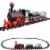 Northlight 13-Piece Battery Operated Lighted and Animated Christmas Express Train Set with Perspective: top