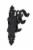 Set of 2 Cast Iron Victorian Style 5 Hook Hat / Coat / Scarf Holders Perspective: top