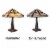 CHLOE Lighting CARLA Tiffany-style Mission Blackish Bronze 2 Light Table Lamp 16 Shade Perspective: top
