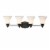 Lighting JANET Contemporary 4 Light Rubbed Bronze Bath Vanity Fixture 30 Width Perspective: top