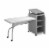 Oklahoma Sound Edupod Series Metal Teacher's Desk and Lectern Combo in Gray Perspective: top