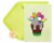 Papyrus Easter Card for Kids (Bunny in Flower Pot) Perspective: top