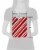 American Greetings Medium Christmas Red Stripes Gift Bag Perspective: top