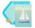Papyrus Birthday Card (Sailboat) Perspective: top