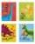 American Greetings Dinosaurs Valentine's Day Stickers Perspective: top