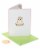 Papyrus Thinking Of You Card #54, Owl with Flower Crown Perspective: top