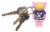 Popper Keychain, Sock Monkey Perspective: top
