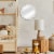New View Scallop Edge Mirror with White Frame Perspective: top