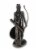Roman/Greek God Apollo with Shield and Bow Bronzed Statue Perspective: top