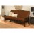 Kodiak Furniture Monterey Futon with Suede Fabric Mattress in Chocolate/Espresso Perspective: top