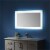 Vinnova Callista 40 LED Lit Accent Bathroom Vanity Wall Mirror in Silver Perspective: top