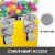 Yellow Triple Bulk Candy Vending Machine Coin Mechanisms Three-Head Dispenser Perspective: top
