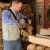 WoodOX Sling Ultimate Firewood Kindling and Log Carrier, Green Perspective: top