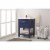 Design Element Group Cara 24  Single Sink Vanity in Blue Perspective: top