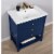 Design Element Group Logan 30  Single Sink Vanity in Blue Perspective: top