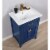 Design Element Group Cameron 24  Single Sink Vanity in Blue Perspective: top