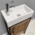 Design Element Bristol 18.5  Single Sink Vanity in Walnut Perspective: top