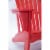 Hampton Red Poly Outdoor Patio Adirondack Chair Perspective: top