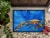 Carolines Treasures MW1163MAT Big Spash Crab in blue Doormat 18x27 Perspective: top