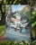 Carolines Treasures JMK1152GF Shrimpers Cove and Shrimp Boats Garden Flag Perspective: top
