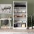 Better Home Products Harmony Wood Two Door Armoire Wardrobe Cabinet in White Perspective: top