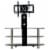 Better Home Products Ava Swivel Mount Oval Black Glass TV Stand for 55-inch TV Perspective: top