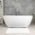 uxcell Towel Cotton Banded Reversible Step Out Soft Plush Absorbent Bath Rug Perspective: top