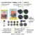 Nourished Essentials Fermentation Kit - 4 Lids, 8 Caps, 2 Filters, 1 Handle, 1 Pump Perspective: top