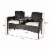 Slickblue Modern Patio Conversation Set with Built-in Coffee Table and Cushions Perspective: top