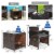 Slickblue 3 Pieces PE Rattan Wicker Furniture Set with Cushion Sofa Coffee Table for Garden Perspective: top