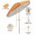Slickblue 6.5 Feet Beach Umbrella with Sun Shade and Carry Bag without Weight Base Perspective: top