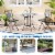 Slickblue - 3 Pieces Patio Bistro Set Outdoor Furniture Mosaic Table Chairs Perspective: top