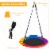 Slickblue 40 inch Saucer Tree Outdoor Round Platform Swing with Pillow and Handle-Multicolor Perspective: top
