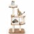 Slickblue 46 Inch Wooden Cat Activity Tree with Platform and Cushions for Cats and Kittens Perspective: top