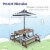 Slickblue Kids Picnic Table and Bench Set with Cushions and Height Adjustable Umbrella Perspective: top